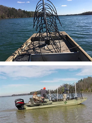 Wildlife Commission Sets 160 Fish Attractors in Two Piedmont Lakes to Improve Angling Opportunities